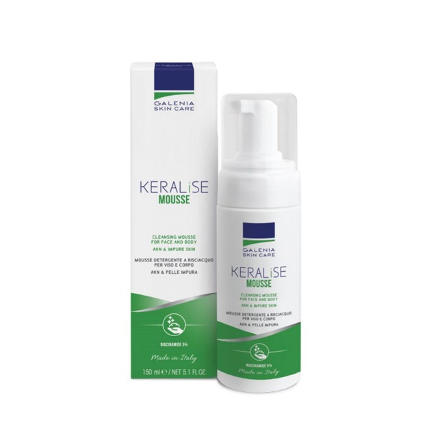 Galenia Skin Care Keralise Cleansing Mousse 150ml (Καθημερινός Αφρός Καθαρισμού για Λιπαρό Δέρμα με Τάση Ακμής)