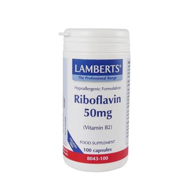 Lamberts Riboflavin 50mg 100cap (Βιταμίνη Β2)