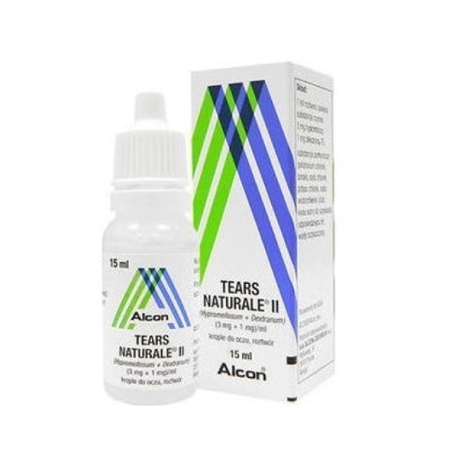 Tears Naturale II Οφθαλμικές Σταγόνες σε Διάλυμα 15ml  (Οφθαλμολογικές Σταγόνες για Ερεθισμένα Μάτια & Ξηροφθαλμία) 