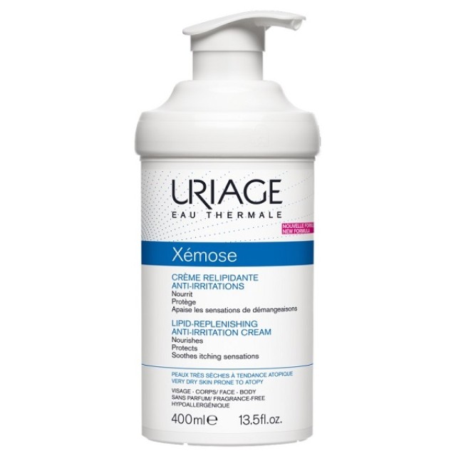 Uriage Xemose Creme Relipidante 400ml (Μαλακτικό Γαλάκτωμα για πολύ Ξηρό Δέρμα Με Τάση Ατοπίας)
