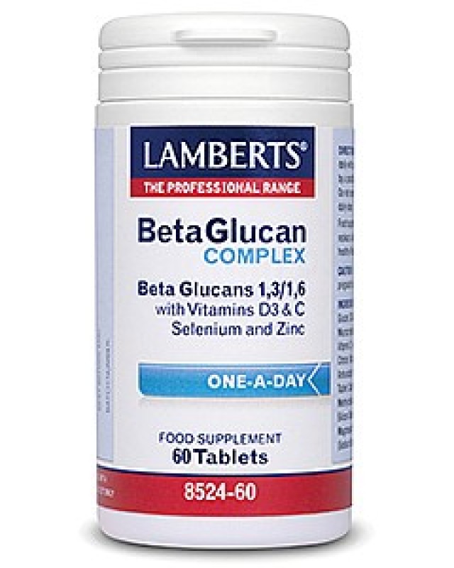 Lamberts Beta Glucan Complex Βήτα Γλυκάνες 60tabs (Ενίσχυση του Ανοσοποιητικού Συστήματος)