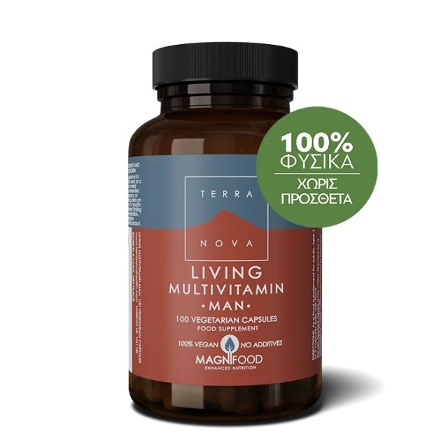 Terranova Living Multivitamin Man 100caps (Συμπλήρωμα Διατροφής με Πολυβιταμίνες για τον Άνδρα)
