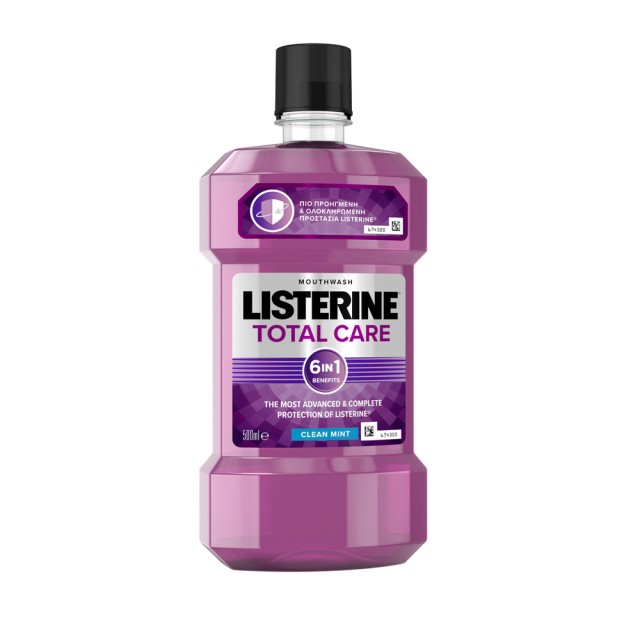 Listerine Mouthwash Total Care 500ml (Στοματικό Διάλυμα 6σε1 για Ολοκληρωμένη Προστασία)