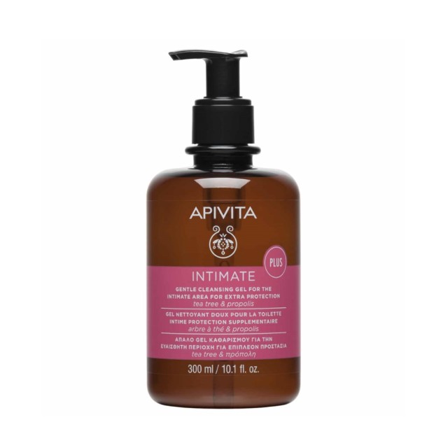 Apivita Intimate Plus Gentle Cleansing Gel 300ml (Απαλό Τζελ Καθαρισμού για την Ευαίσθητη Περιοχή για Επιπλέον Προστασία)