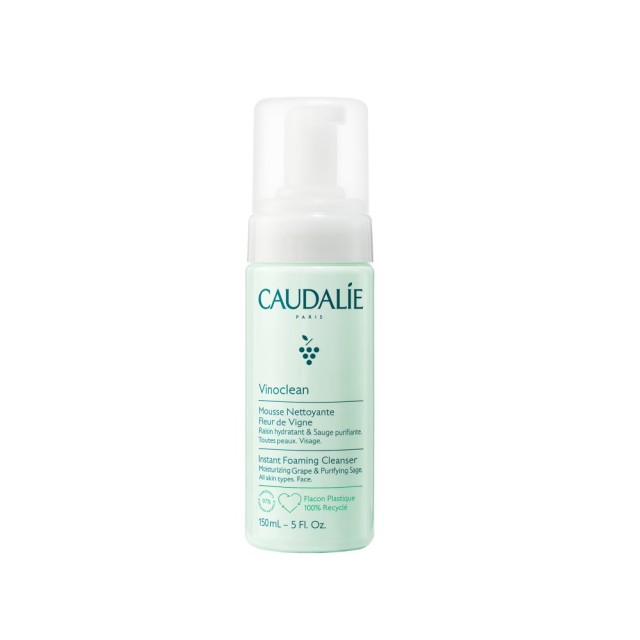 Caudalie Vinoclean Instant Foaming Cleanser 150ml (Απαλός Αφρός Καθαρισμού Προσώπου)