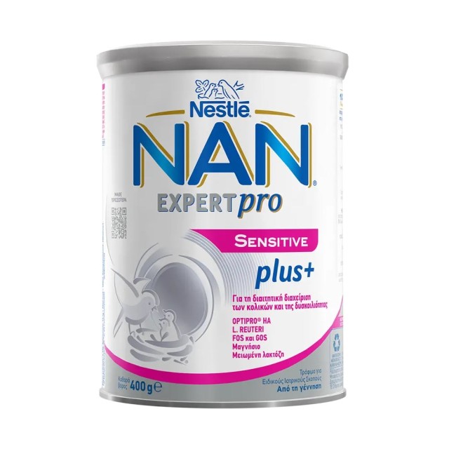 Nestle Nan Expert Pro Sensitive Plus Milk 400gr (Βρεφικό Γάλα σε Σκόνη για τη Διαιτητική Διαχείριση των Κολικών & της Δυσκοιλιότητας)