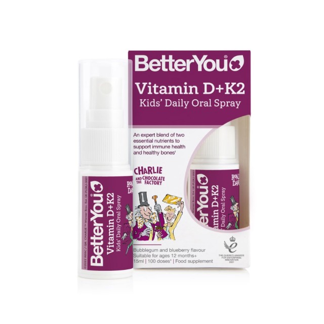 BetterYou D+K2 Kids Daily Oral Spray 15ml (Παιδικό Στοματικό Σπρέι Βιταμίνης D & K2)