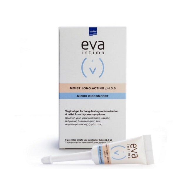 Intermed Eva Intima Moist Long Acting pH 3.0 Vaginal Gel 9x2.5gr (Υγραντική γέλη για την Ανακούφιση της Ξηρότητας του Κόλπου)