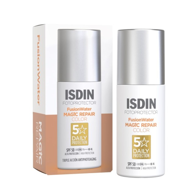 Isdin Fotoprotector Fusion Water Repair Color SPF50 50ml (Αντηλιακό Προσώπου Κατά της Φωτογήρανσης με Χρώμα)