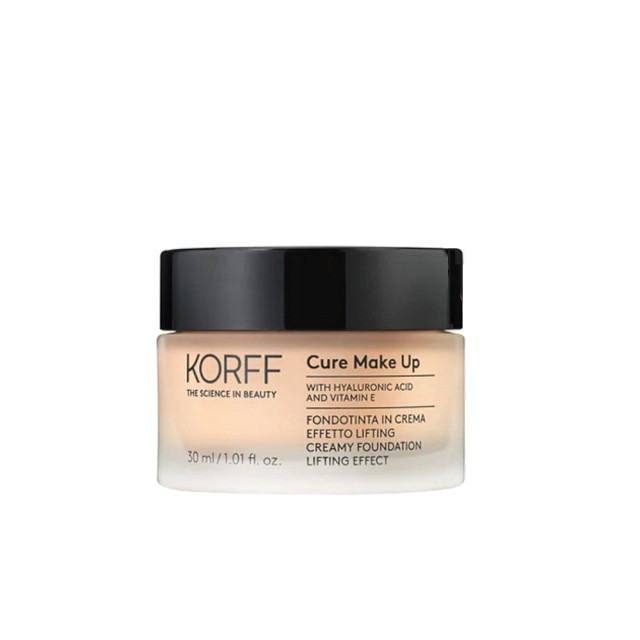 Korff Cure Make Up Creamy Foundation Lifting Effect With Brush 01 Creme 30ml (Κρεμώδης Βάση Προσώπου με Πινέλο)