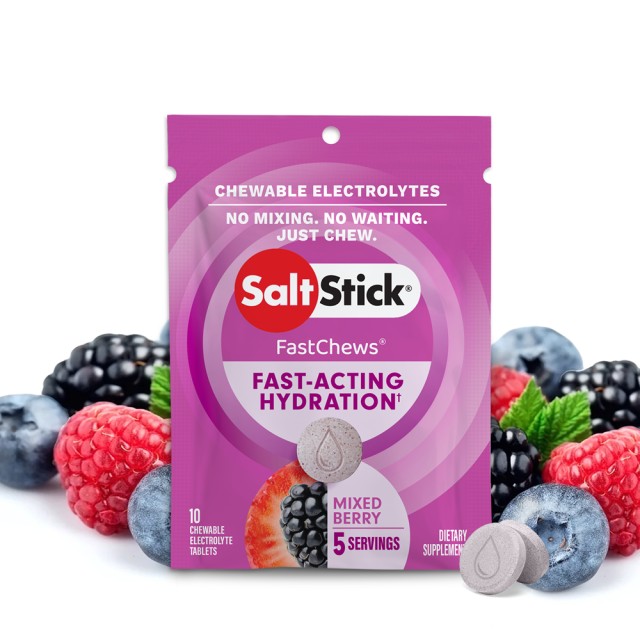 Saltstick Fastchews Fast Acting Hydration Mixed Berry 10tabs (Μασώμενες Ταμπλέτες για Αύξηση των Ηλεκτρολυτών του Οργανισμού)