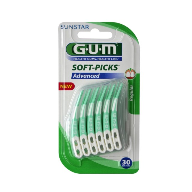 Gum Soft Picks Advanced Regular 650 30τεμ (Μεσοδόντια Βουρτσάκια σε Κανονικό Μέγεθος)