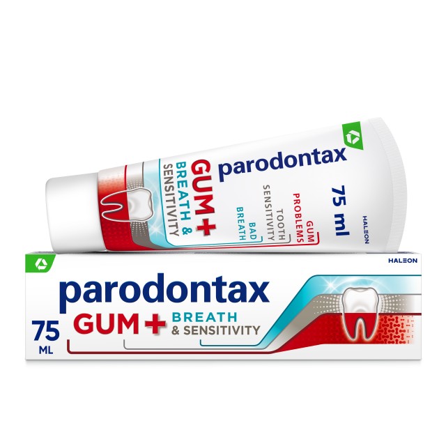 Parodontax Gum+ Breath & Sensitivity 75ml (Οδοντόκρεμα για Ευαίσθητα Δόντια)