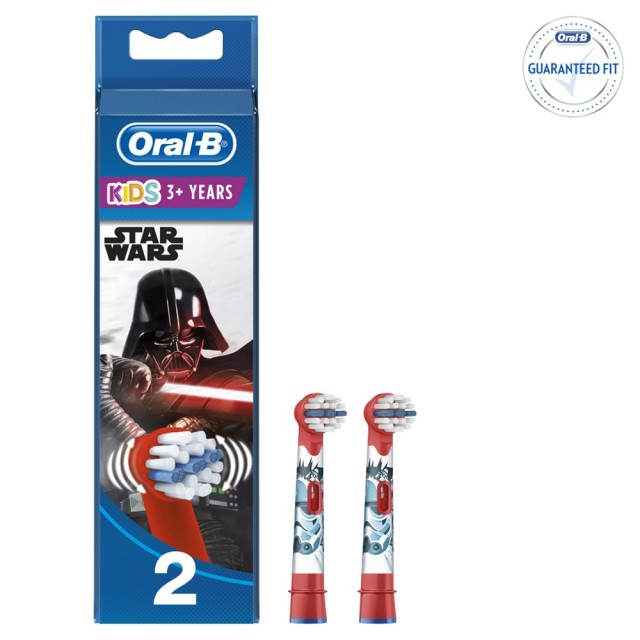 Oral B Kids Star Wars Brush Heads 2τεμ (Ανταλλακτικές Κεφαλές για Παιδική Ηλεκτρική Οδοντόβουρτσα)