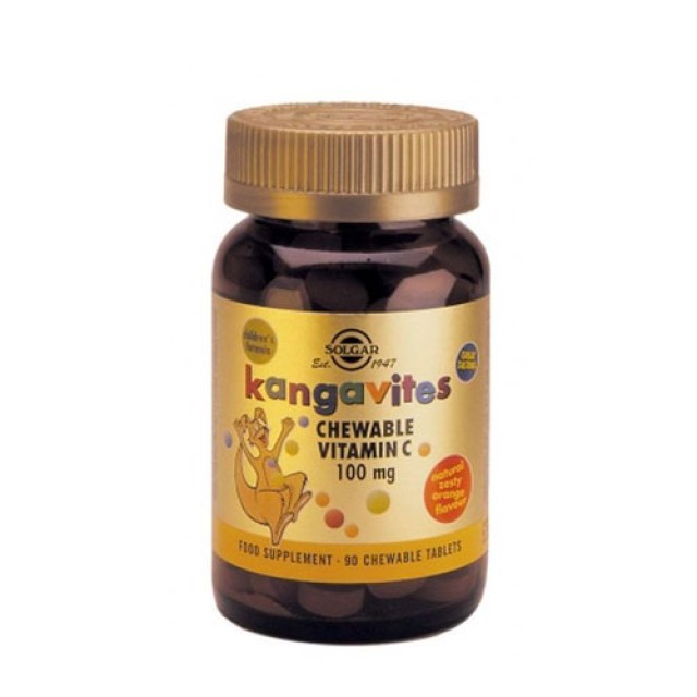 Solgar Kangavites Vitamin C Orange 100mg 90chewable tabs (Βιταμίνη C για παιδιά)