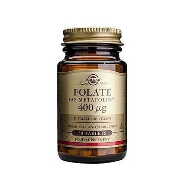 Solgar Folate (As Metafolin) 400μg 50tabs (Φολικό Οξύ)