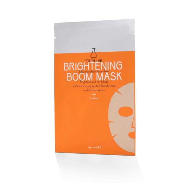 YOUTH LAB Brightening Boom Mask 1τεμ (Υφασμάτινη Μάσκα Προσώπου με Λευκαντική, Αναπλαστική & Ενυδατική Δράση)