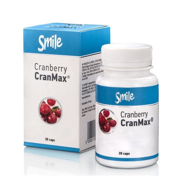 AM Health Smile Cranberry Cran Max 30caps (Συμπλήρωμα Διατροφής για Υγιές Ουροποιητικό Σύστημα)