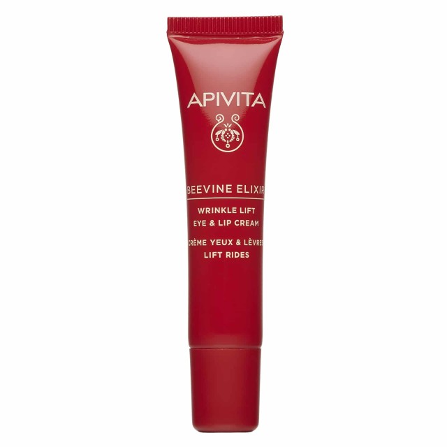 Apivita Beevine Elixir Wrinkle Lift Eye & Lip Cream 15ml (Αντιρυτιδική Κρέμα Lifting για Μάτια & Χείλη με Πατενταρισμένο Σύμπλοκο Prοpolift & Φυτικό Κολλαγόνο)