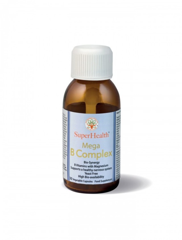 Super Health Mega B Complex 30caps (Σύμπλεγμα Βιταμινών Β)