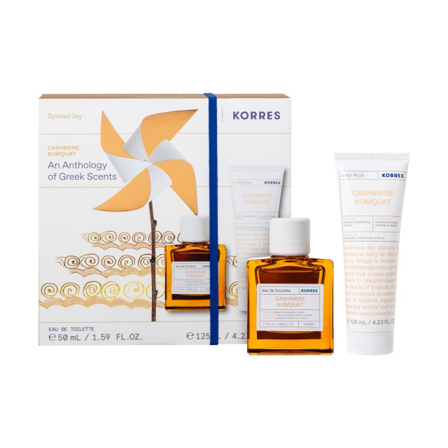 Korres SET Cashmere Kumquat Eau De Toilette 50ml & Body MIlk 125ml (ΣΕΤ με Άρωμα & Γαλάκτωμα Σώματος)