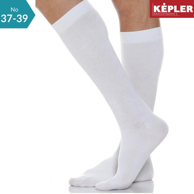 Powerpharm Kepler White Socks No 37-39 (Άσπρες Κάλτσες Διαβαθμισμένης Συμπίεσης)