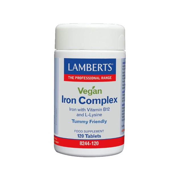 Lamberts Vegan Iron Complex 120 tabs (Φόρμουλα Σιδήρου και Β12 για Χορτοφάγους)