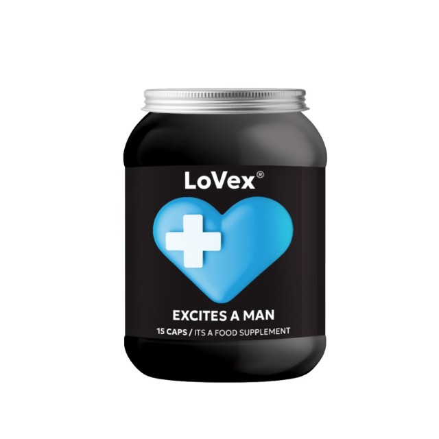Lovex Excites a Man 15caps (Συμπλήρωμα Διατροφής για Ενίσχυση Ανδρικής Επιθυμίας & Απόδοσης)