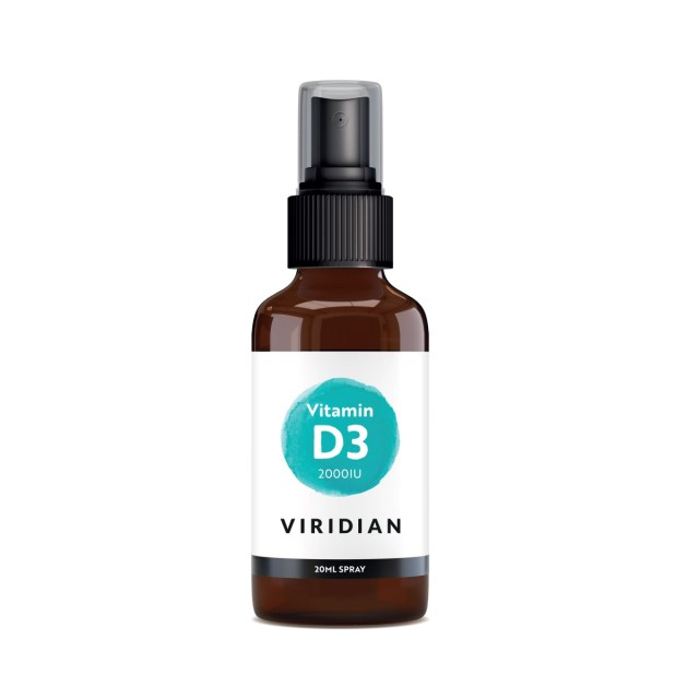 Viridian Vitamin D3 2000iu Spray 20ml (Συμπλήρωμα Διατροφής με Βιταμίνη D3 για τη Φυσιολογική Λειτουργία του Ανοσοποιητικού Συστήματος)