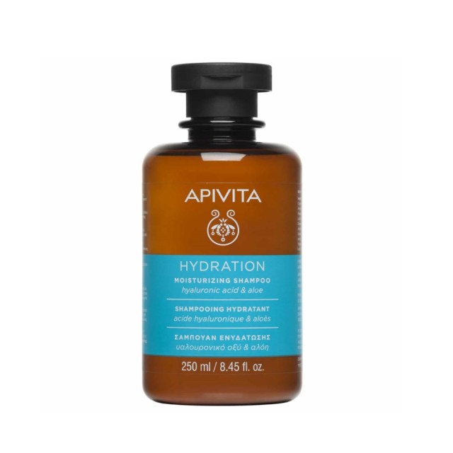 Apivita Hydration Moisturizing Shampoo Hyaluronic Acid & Aloe 250ml (Σαμπουάν Ενυδάτωσης με Υαλουρονικό Οξύ & Αλόη)
