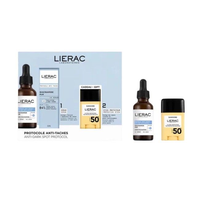 Lierac SET Protocol Anti-Dark Spot The Serum 30ml & GIFT Sunissime The Protective Sun Stick SPF50+ 10gr