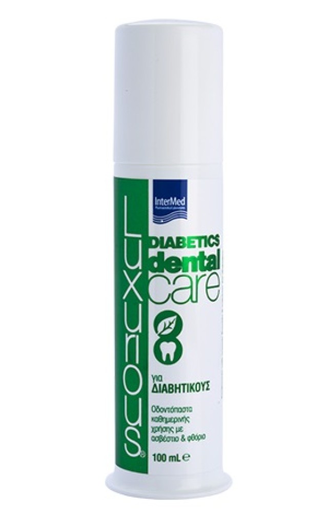 Intermed Luxurious Dental Care Diabetics 100ml (Oδοντόπαστα Καθημερινής Χρήσης με Ασβέστιο & Φθόριο Κατάλληλη για Διαβητικούς Ασθενείς)