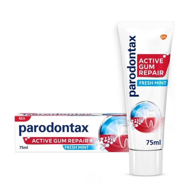 Parodontax Active Gum Repair Fresh Mint 75ml (Οδοντόκρεμα για την Αποκατάσταση των Ούλων που Αιμορραγούν)