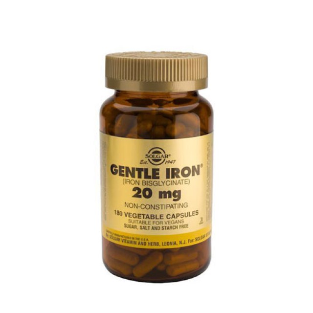 Solgar Gentle Iron 20mg 180 Vegetarian Caps (Σίδηρος)