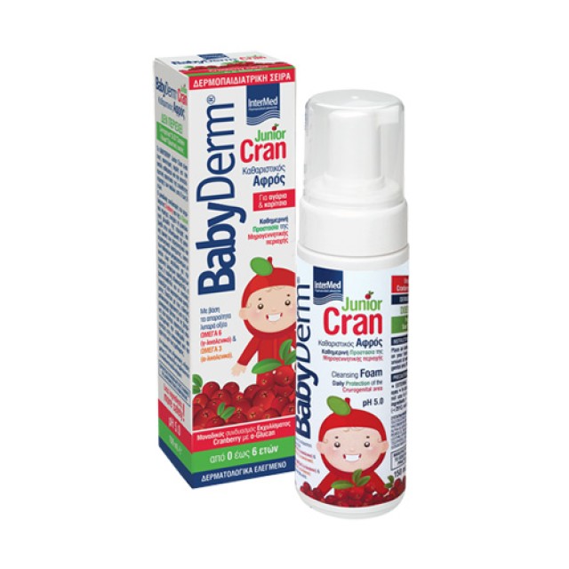 Intermed Babyderm Junior Cran Καθαριστικός Αφρός 150ml