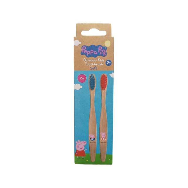 Nickelodeon Peppa Pig Bamboo Kids Toothbrush 2τεμ (Παιδική Οδοντόβουρτσα από Bamboo για 2+ Ετών)