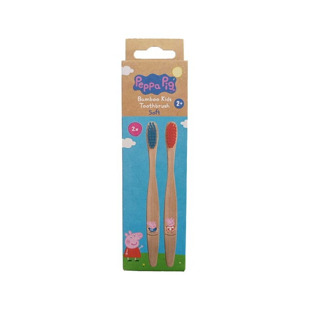 Nickelodeon Peppa Pig Bamboo Kids Toothbrush 2pcs 2+