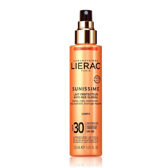 Lierac Sunissime Anti-Age Global Protective Body Milk SPF30 150ml (Αντιηλιακό Γαλάκτωμα για το Σώμα με Αντιγηραντική Δράση)