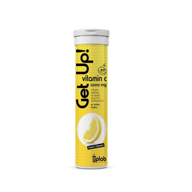 Uplab Getup Vitamin C 1000mg 20tabs (Συμπλήρωμα Διατροφής σε Αναβράζοντα Δισκία με Βιταμίνη C για Ενίσχυση του Ανοσοποιητικού - Λεμόνι)