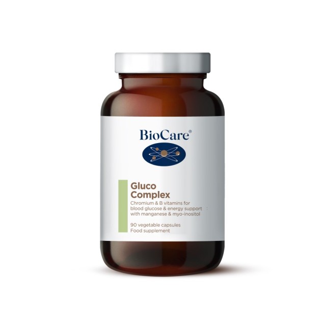 BioCare Gluco Complex 90caps (Συμπλήρωμα Διατροφής για τη Ρύθμιση των Επιπέδων Σακχάρου & την Προστασία του Οργανισμού)