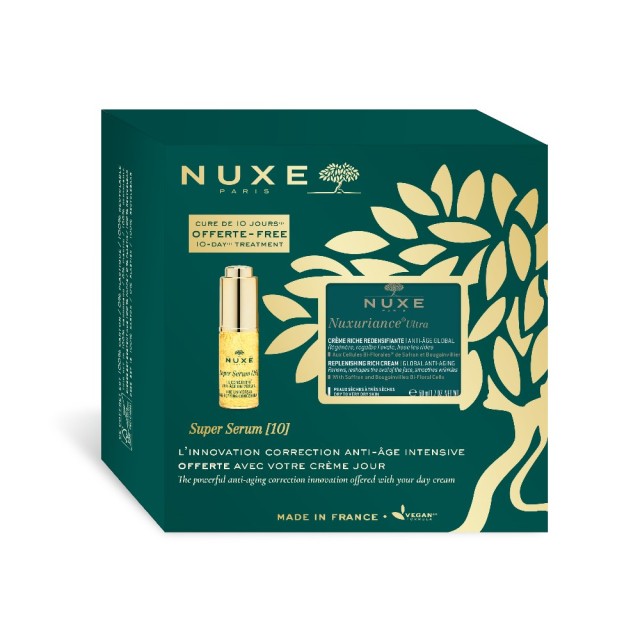 Nuxe SET Nuxuriance Ultra Replenishing Rich Cream 50ml & ΔΩΡΟ Super Serum [10] 5ml (ΣΕΤ με Αντιγηραντική Κρέμα Προσώπου Πλούσιας Υφής & ΔΩΡΟ Το Απόλυτο Συμπύκνωμα Αντιγήρανσης)