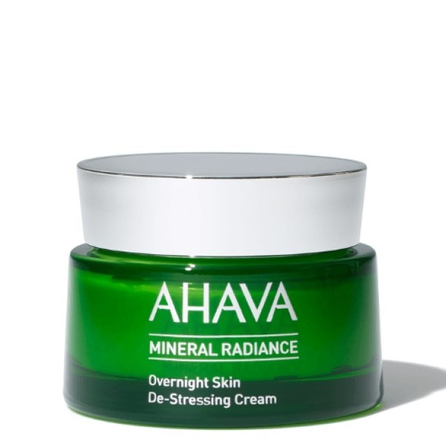 Ahava Mineral Radiance Overnight De Stressing Cream 50ml (Αντιγηραντική Κρέμα Νύχτας - Προστατεύει της Επιδερμίδα απο την Περιβαλλοντική Γήρανση) 