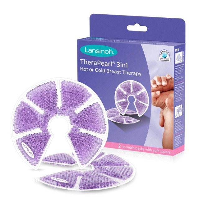 Lansinoh Therapearl 3-in-1 2τεμ (Επιθέματα Στήθους για Ζεστή η΄ Κρύα Θεραπεία)