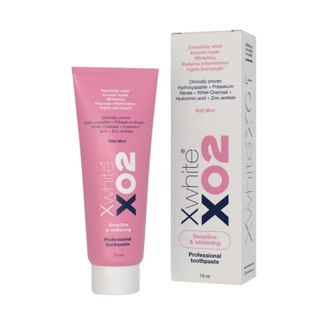XWhite X02 Sensitive & Whitening Professional Toothpaste 75ml (Λευκαντική Οδοντόκρεμα για Ευαίσθητα Δόντια)
