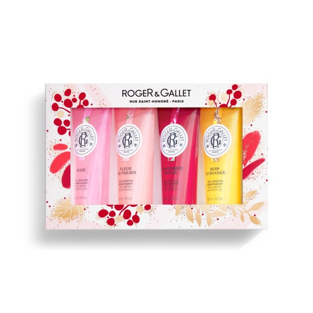 Roger & Gallet Christmas Wellbeing Shower Gels SET 4x50ml (ΣΕΤ με 4 Αρωματικά Αφρόλουτρα)