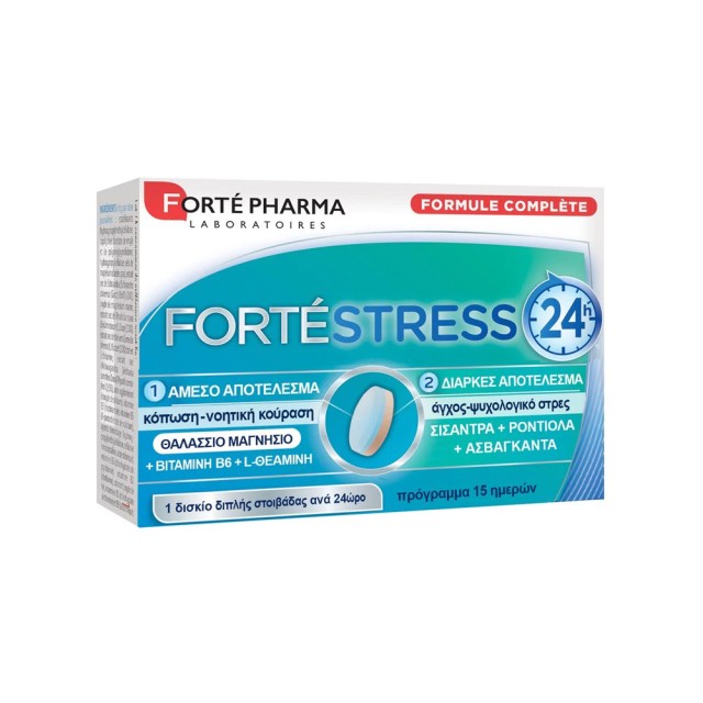 Forte Pharma Forte Stress 24H 15tabs (Συμπλήρωμα Διατροφής για το Άγχος & το Ψυχολογικό Στρες)