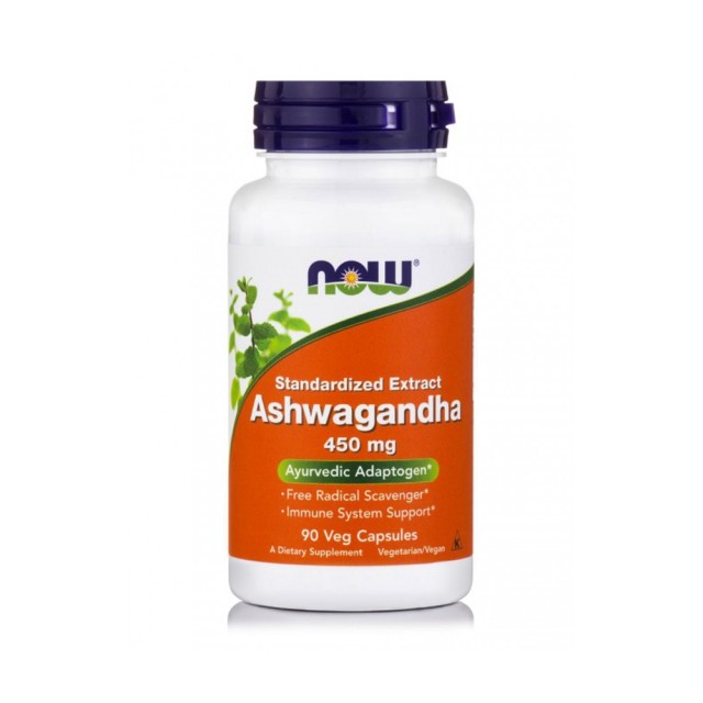 Now Foods Ashwagandha Extract 450mg 90caps (Συμπλήρωμα Διατροφής για Ενίσχυση Ανοσοποιητικού)