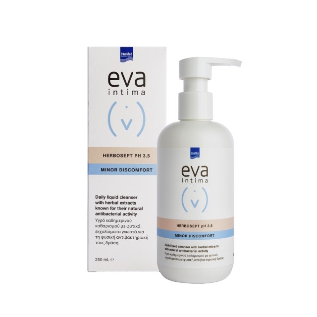 Intermed Eva Intima Herbosept Wash pH 3.5 250ml (Υγρό Καθημερινού Καθαρισμού με Φυσική Αντιβακτηριακή Δράση για την Ευαίσθητη Περιοχή)