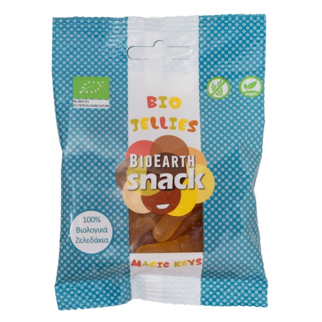 Bioearth Snack Βιο Jellies Magic Keys 55gr (Βιολογικά Ζελεδάκια Κλειδάκια με Γεύση Φρούτων)