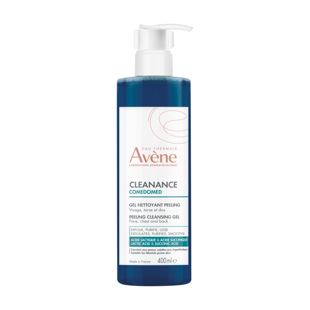 Avene Cleanance Comedomed Peeling Cleansing Gel 400ml (Απολεπιστικό Τζελ Καθαρισμού για Λιπαρό Δέρμα με Τάση Ακμής)